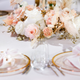 Two place settings at a wedding